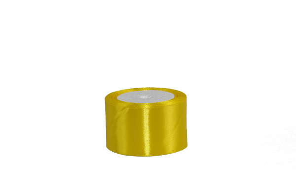 Лента атласные желтая 5 cm